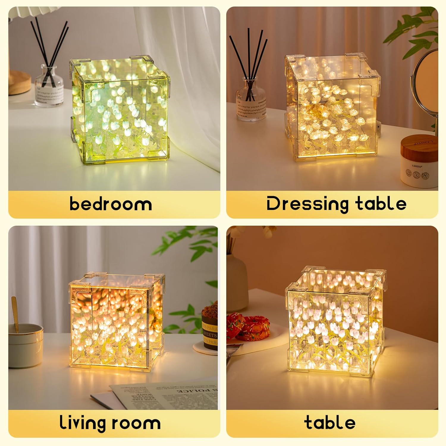 GlowGarden Mirror Lamp - DIY Compact Packaging