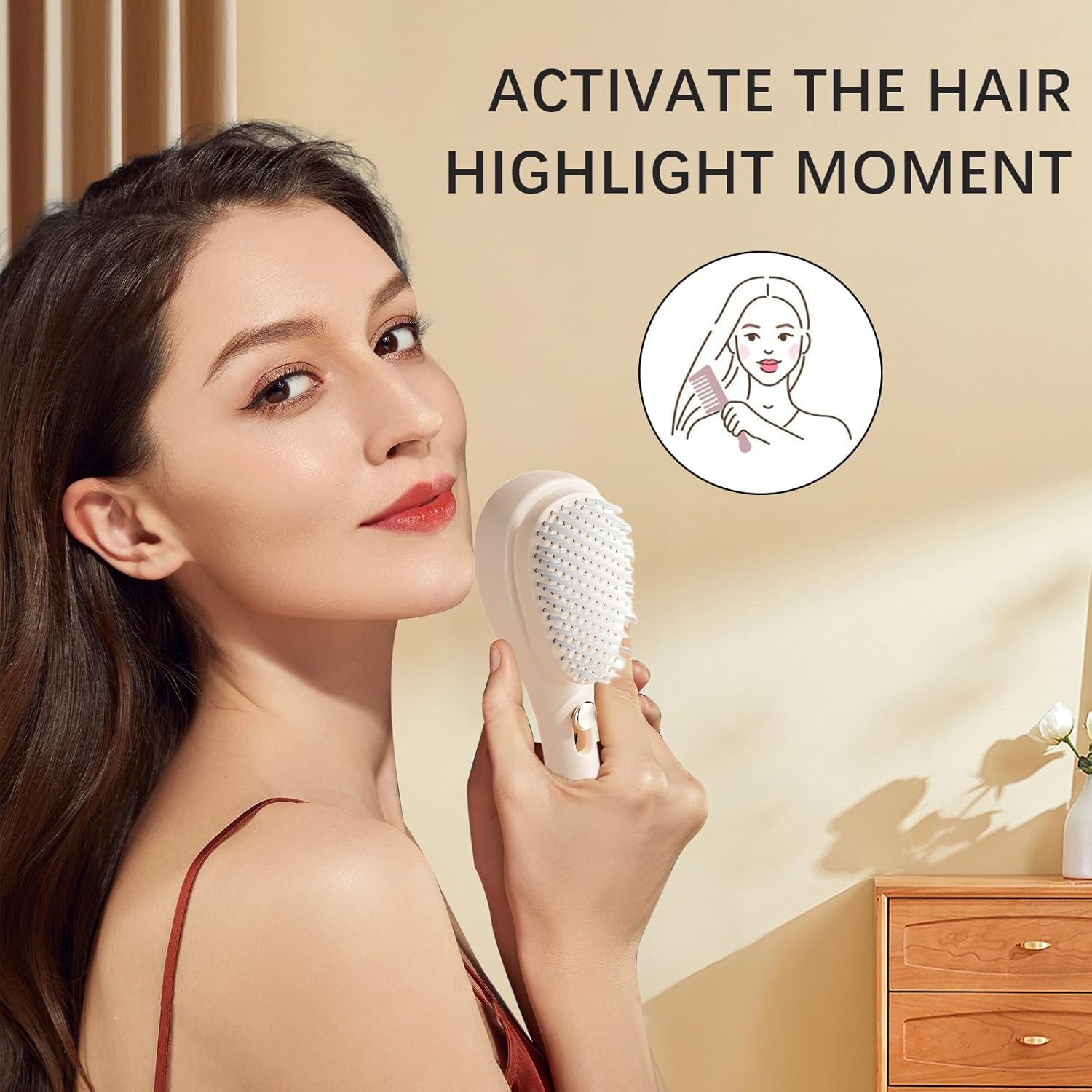 Retractable Hair Brushe and Massager