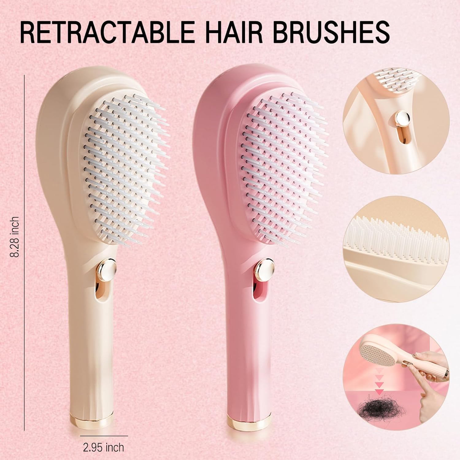 Retractable Hair Brushe and Massager