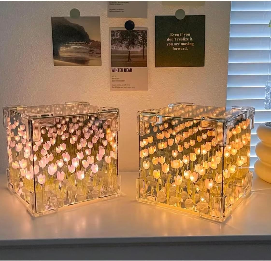 GlowGarden Mirror Lamp - DIY Compact Packaging