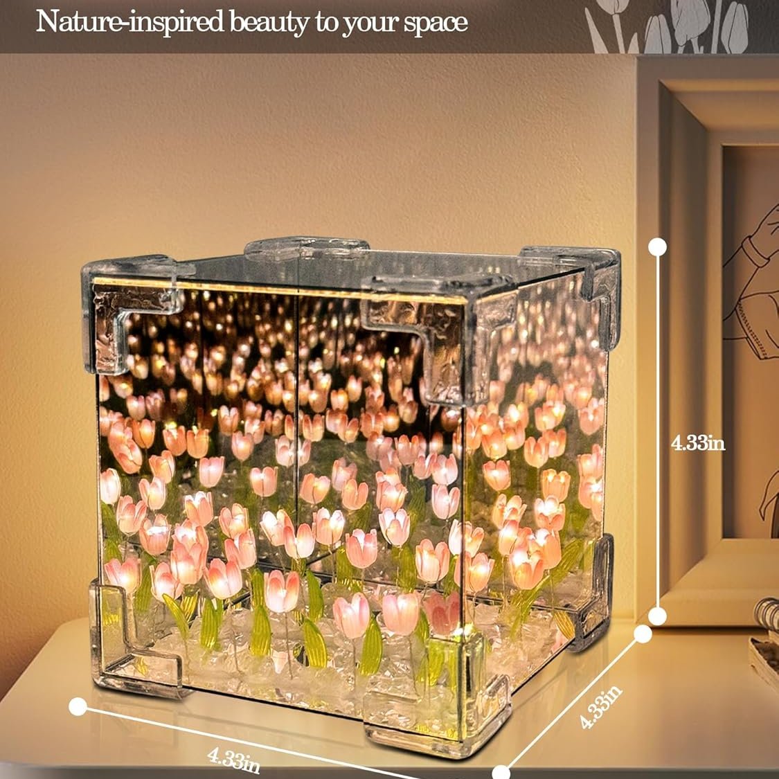 GlowGarden Mirror Lamp - DIY Compact Packaging