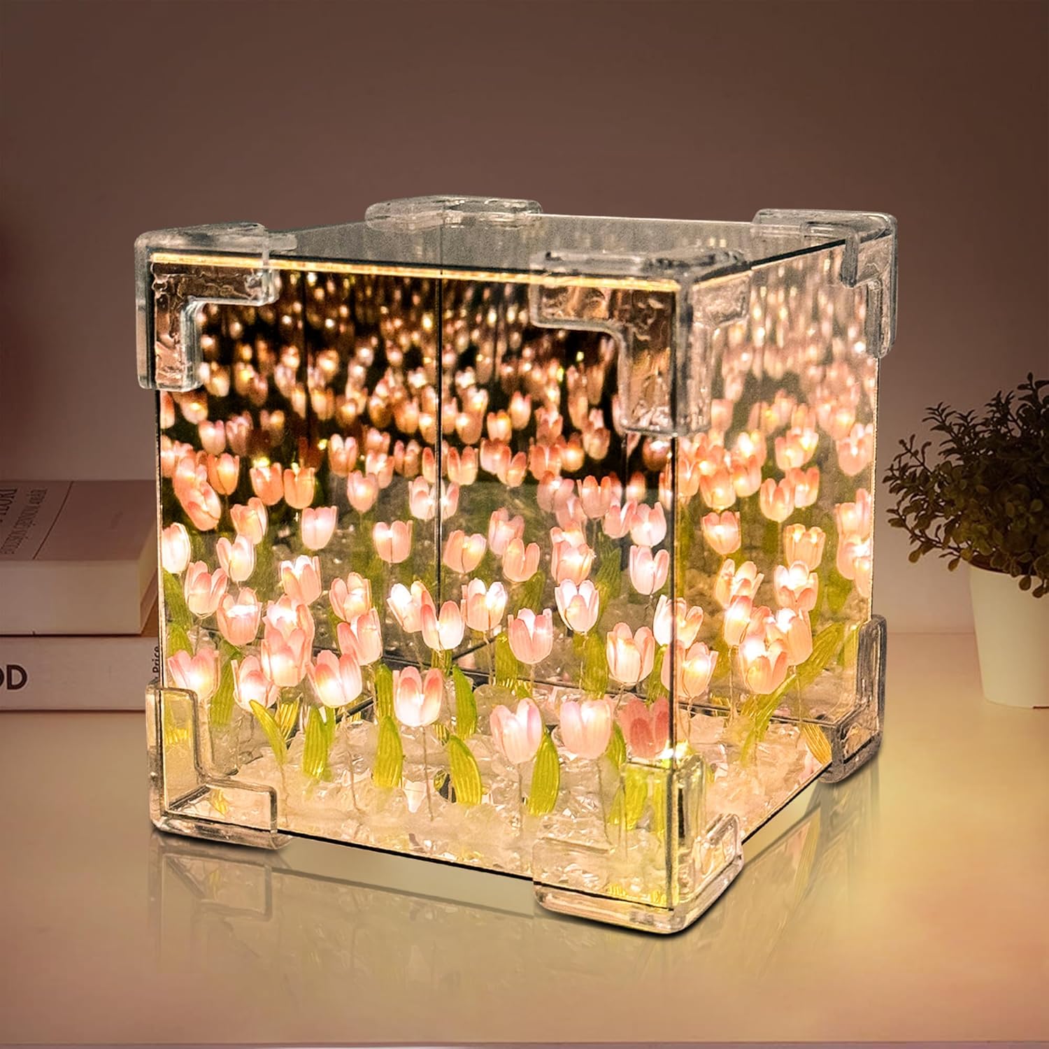 GlowGarden Mirror Lamp - DIY Compact Packaging