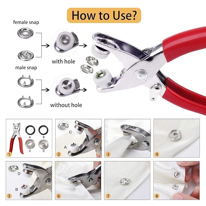 SnapGrip Metal Button Kit