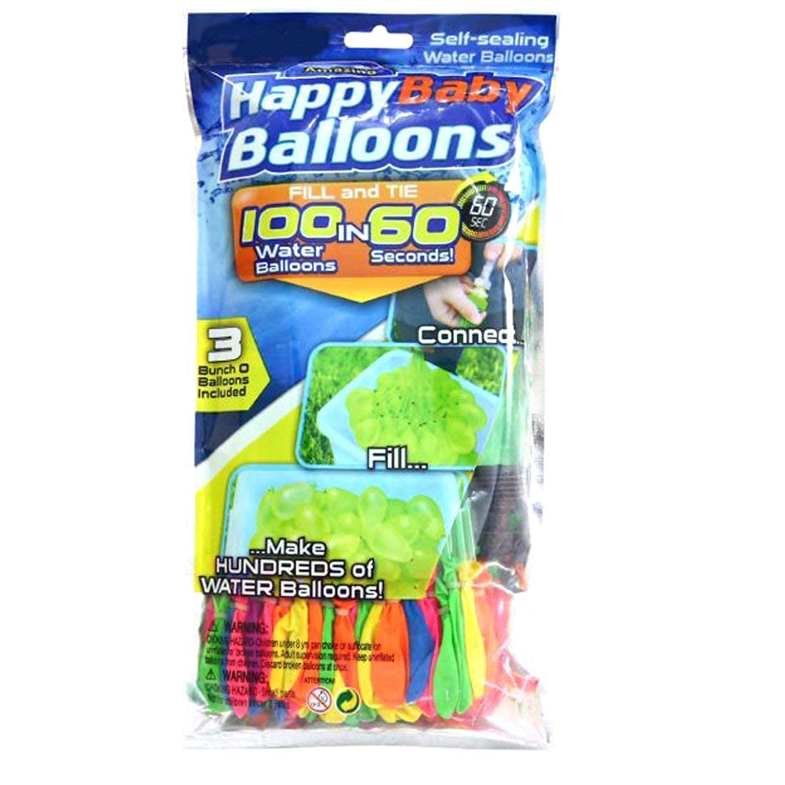 Burst of Fun Water Balloon Set (Total 111 balloons, Set of 3)