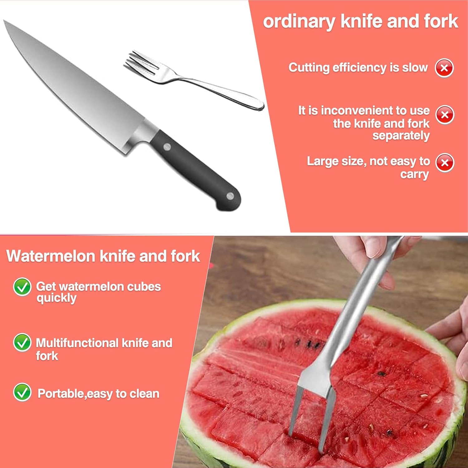 SmoothCubes 2-in-1 Watermelon Cutter
