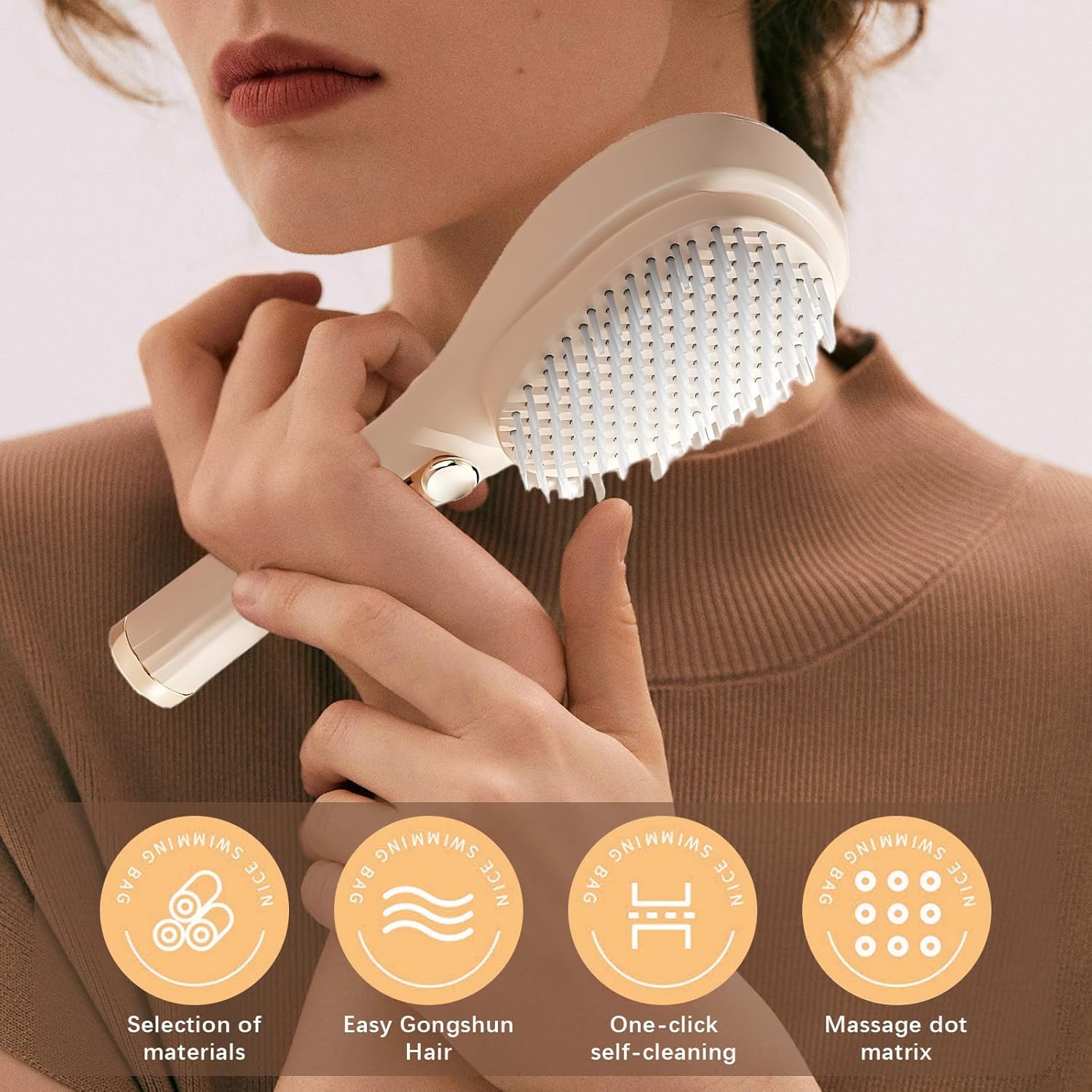 Retractable Hair Brushe and Massager