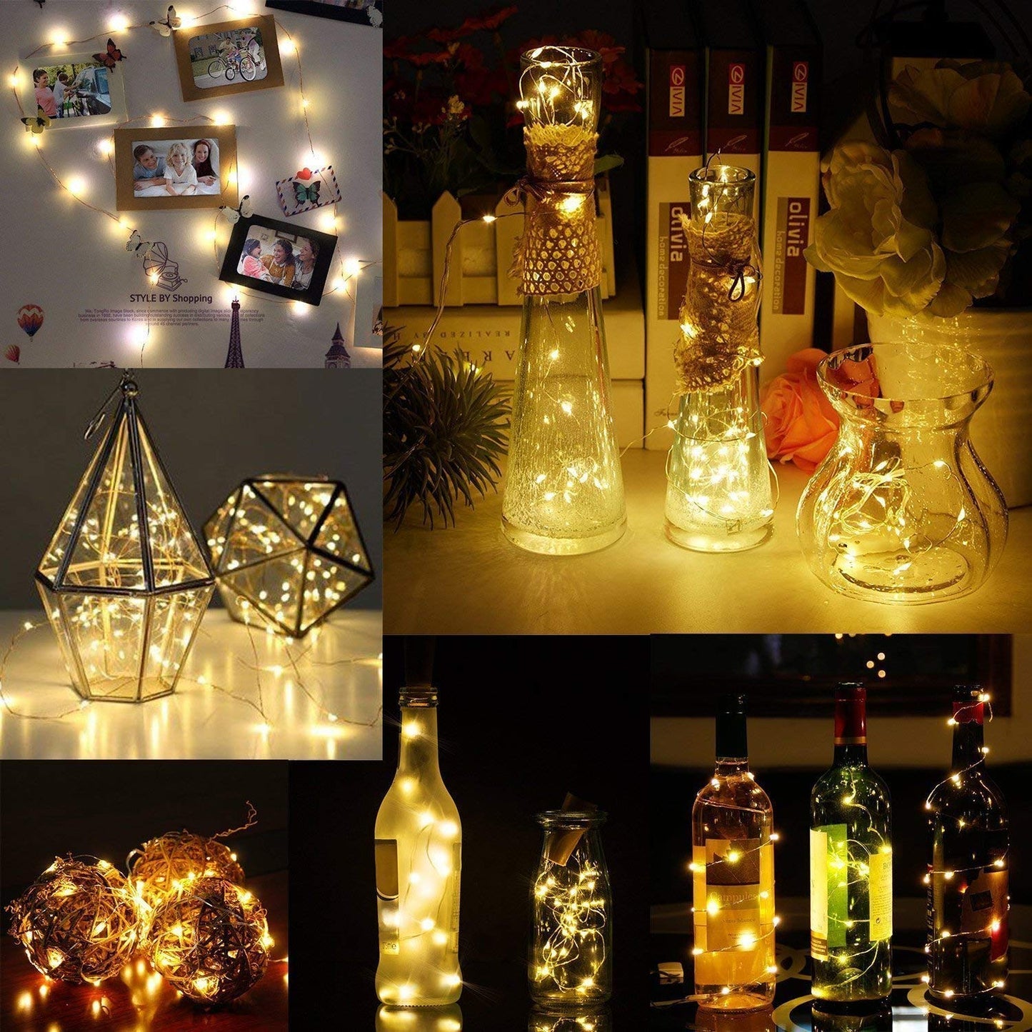 SoboStuff LuminoCork Duo: Warm Ambiance String Fairy Lights