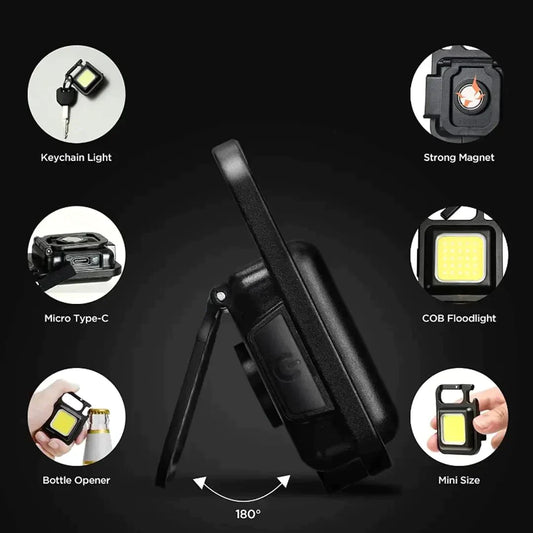 Multifunctional Rechargeable Keychain Emergency Light