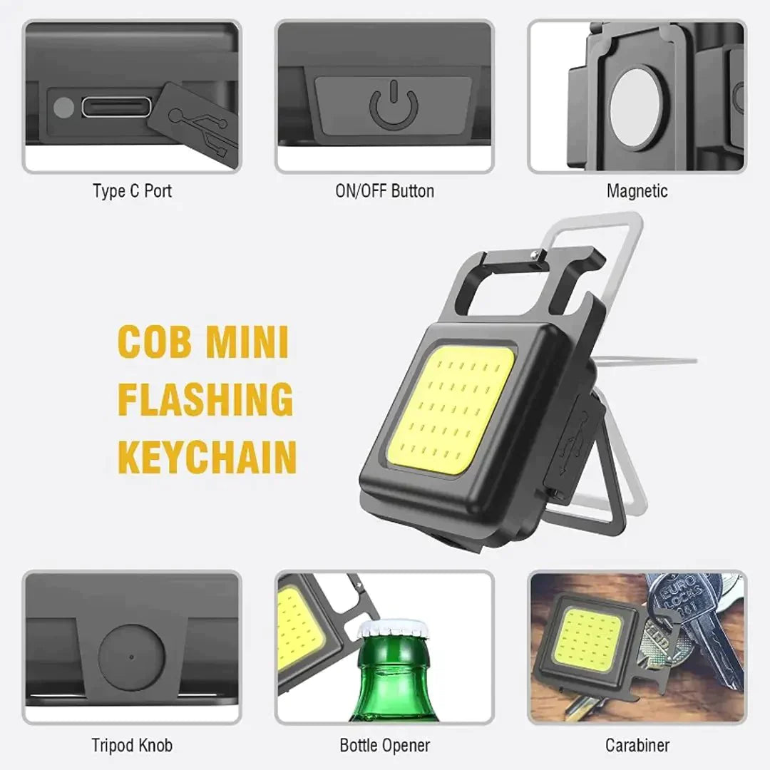 Multifunctional Rechargeable Keychain Emergency Light